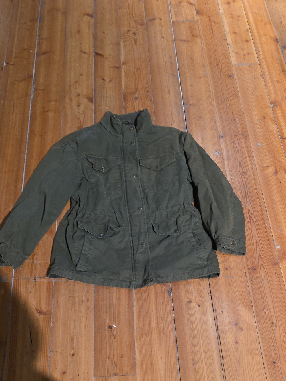 Olive Green Military Field Jacket - Classic Utility Style